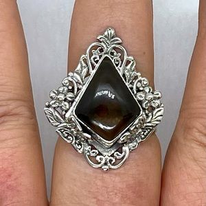 Brazilian Smoky Quartz 925 Ring